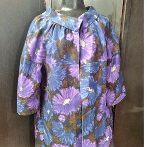 classic  BARBARA TFANK, cotton linen flowered coat